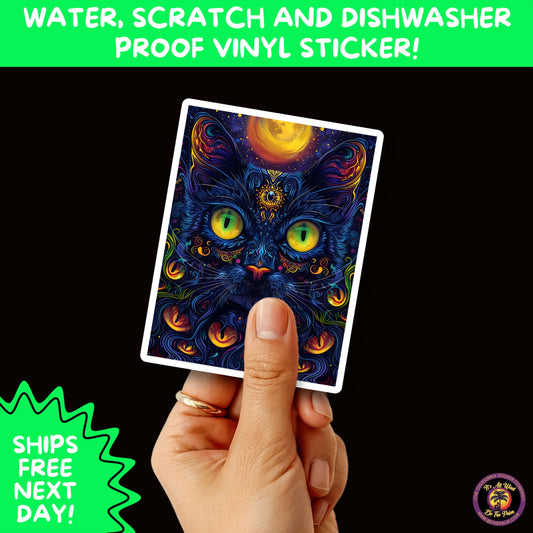 PSYCHEDELIC ART STICKERS | Trippy Groovy Vinyl Decals for Journals, Water Bottles, Laptops, Hippie Aesthetic Stickers for Vibe Lovers