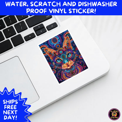 PSYCHEDELIC ART STICKERS | Trippy Groovy Vinyl Decals for Journals, Water Bottles, Laptops, Hippie Aesthetic Stickers for Vibe Lovers