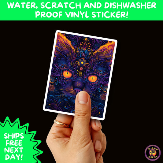 PSYCHEDELIC ART STICKERS | Trippy Groovy Vinyl Decals for Journals, Water Bottles, Laptops, Hippie Aesthetic Stickers for Vibe Lovers