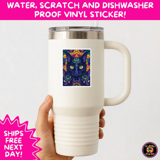 PSYCHEDELIC ART STICKERS | Trippy Groovy Vinyl Decals for Journals, Water Bottles, Laptops, Hippie Aesthetic Stickers for Vibe Lovers