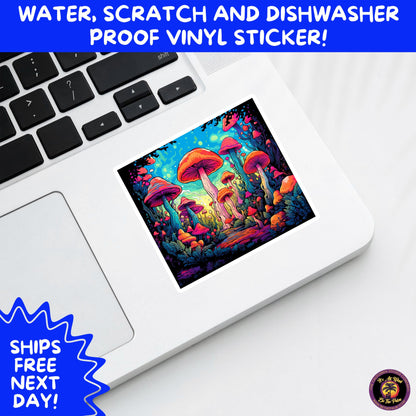 PSYCHEDELIC ART STICKERS | Trippy Groovy Vinyl Decals for Journals, Water Bottles, Laptops, Hippie Aesthetic Stickers for Vibe Lovers