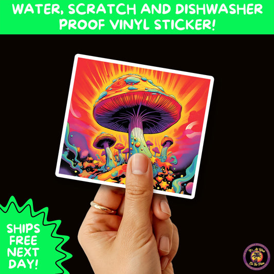 PSYCHEDELIC ART STICKERS | Trippy Groovy Vinyl Decals for Journals, Water Bottles, Laptops, Hippie Aesthetic Stickers for Vibe Lovers