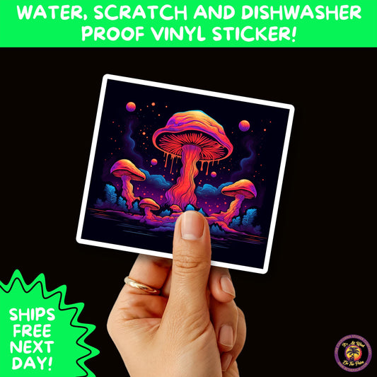 PSYCHEDELIC ART STICKERS | Trippy Groovy Vinyl Decals for Journals, Water Bottles, Laptops, Hippie Aesthetic Stickers for Vibe Lovers