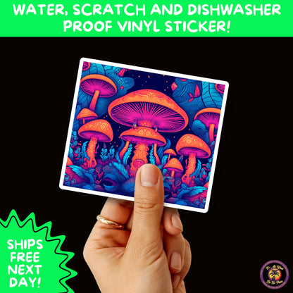 PSYCHEDELIC ART STICKERS | Trippy Groovy Vinyl Decals for Journals, Water Bottles, Laptops, Hippie Aesthetic Stickers for Vibe Lovers
