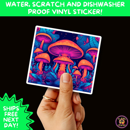 PSYCHEDELIC ART STICKERS | Trippy Groovy Vinyl Decals for Journals, Water Bottles, Laptops, Hippie Aesthetic Stickers for Vibe Lovers