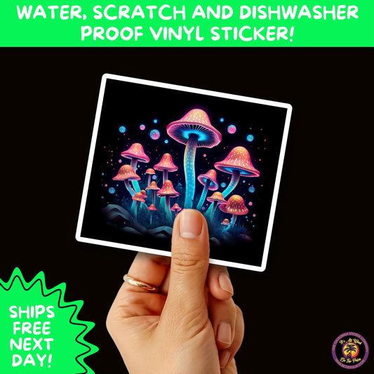 PSYCHEDELIC ART STICKERS | Trippy Groovy Vinyl Decals for Journals, Water Bottles, Laptops, Hippie Aesthetic Stickers for Vibe Lovers