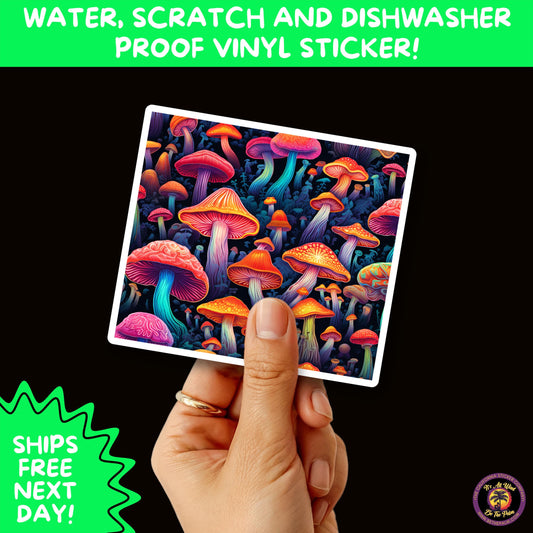 PSYCHEDELIC ART STICKERS | Trippy Groovy Vinyl Decals for Journals, Water Bottles, Laptops, Hippie Aesthetic Stickers for Vibe Lovers