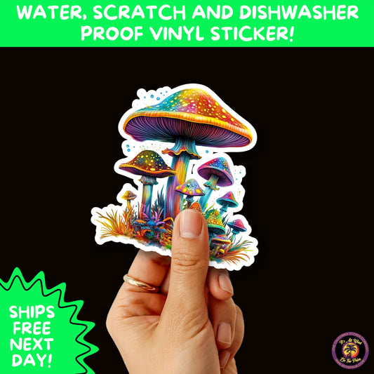 PSYCHEDELIC ART STICKERS | Trippy Groovy Vinyl Decals for Journals, Water Bottles, Laptops, Hippie Aesthetic Stickers for Vibe Lovers