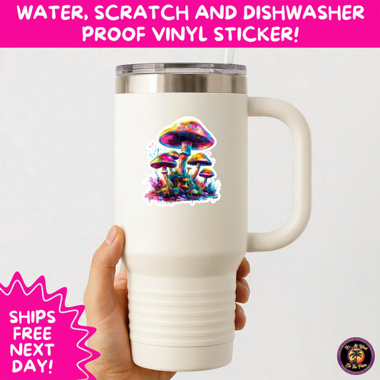 PSYCHEDELIC ART STICKERS | Trippy Groovy Vinyl Decals for Journals, Water Bottles, Laptops, Hippie Aesthetic Stickers for Vibe Lovers