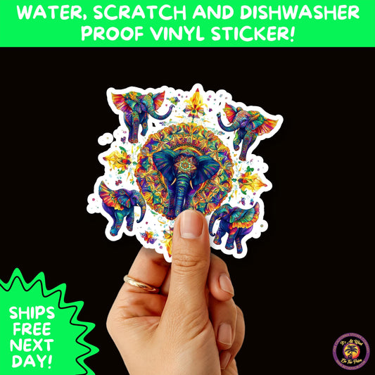 PSYCHEDELIC ART STICKERS | Trippy Groovy Vinyl Decals for Journals, Water Bottles, Laptops, Hippie Aesthetic Stickers for Vibe Lovers