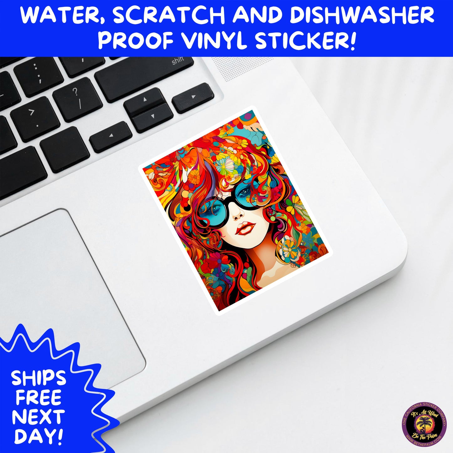 PSYCHEDELIC ART STICKERS | Trippy Groovy Vinyl Decals for Journals, Water Bottles, Laptops, Hippie Aesthetic Stickers for Vibe Lovers