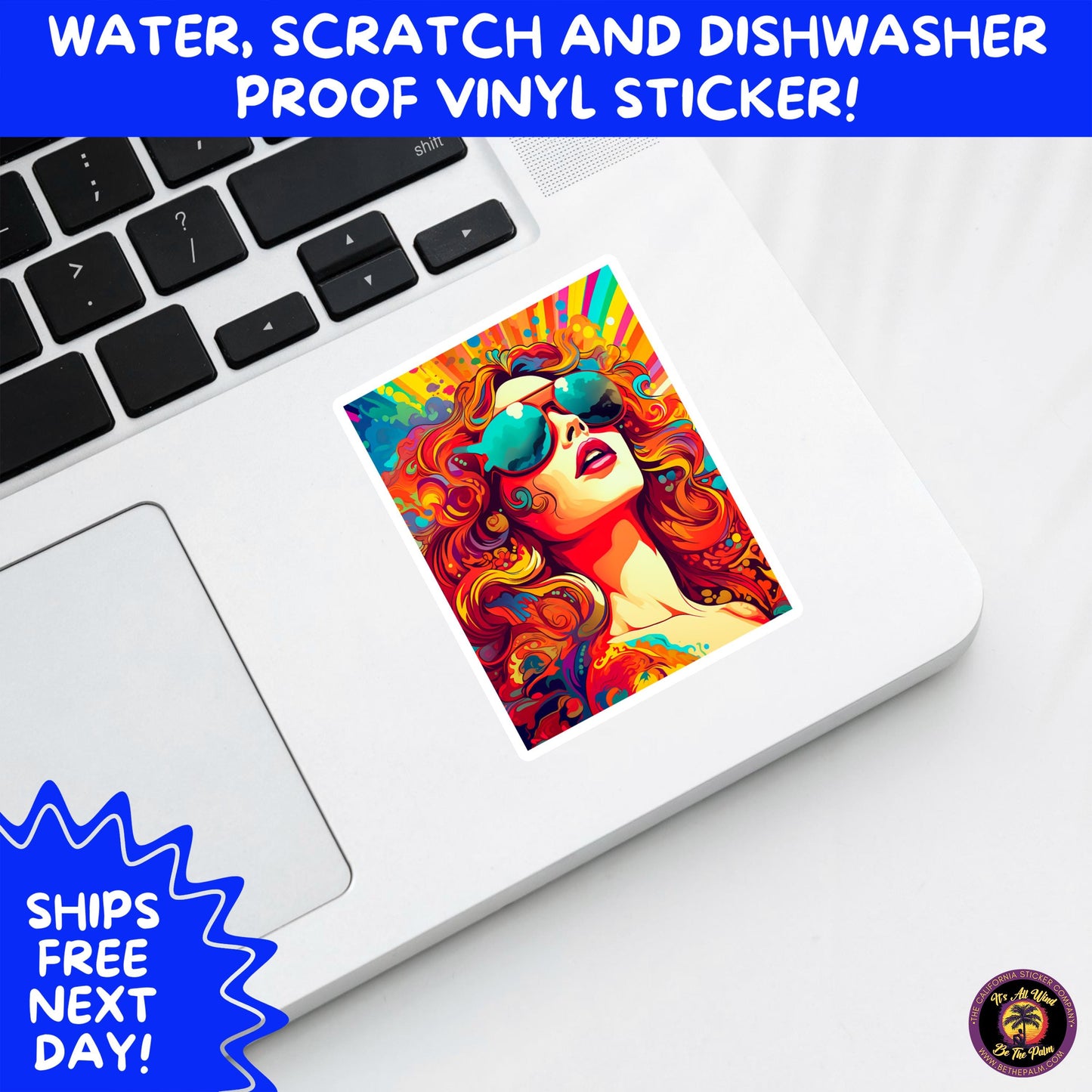 PSYCHEDELIC ART STICKERS | Trippy Groovy Vinyl Decals for Journals, Water Bottles, Laptops, Hippie Aesthetic Stickers for Vibe Lovers