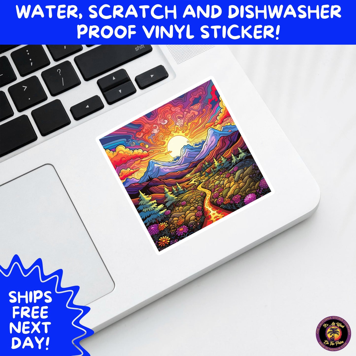 PSYCHEDELIC ART STICKERS | Trippy Groovy Vinyl Decals for Journals, Water Bottles, Laptops, Hippie Aesthetic Stickers for Vibe Lovers
