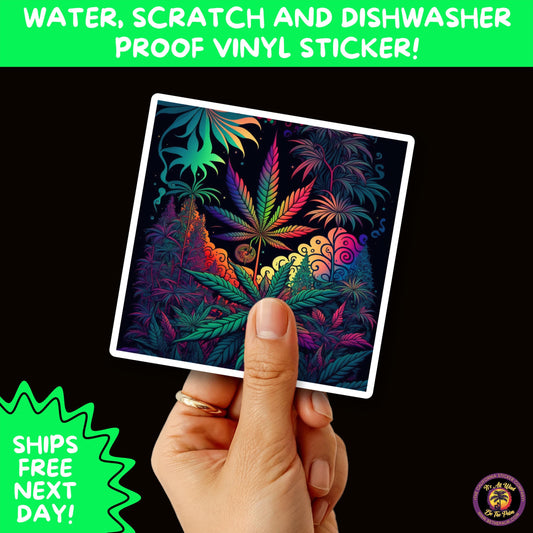 PSYCHEDELIC ART STICKERS | Trippy Groovy Vinyl Decals for Journals, Water Bottles, Laptops, Hippie Aesthetic Stickers for Vibe Lovers