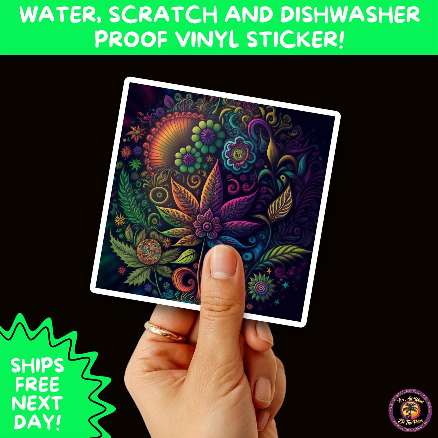 PSYCHEDELIC ART STICKERS | Trippy Groovy Vinyl Decals for Journals, Water Bottles, Laptops, Hippie Aesthetic Stickers for Vibe Lovers