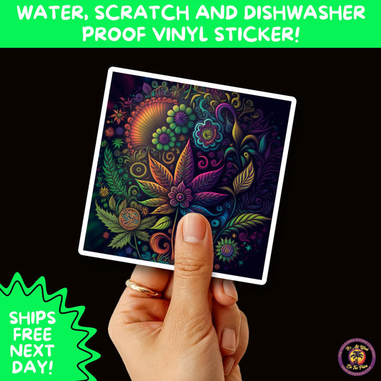 PSYCHEDELIC ART STICKERS | Trippy Groovy Vinyl Decals for Journals, Water Bottles, Laptops, Hippie Aesthetic Stickers for Vibe Lovers