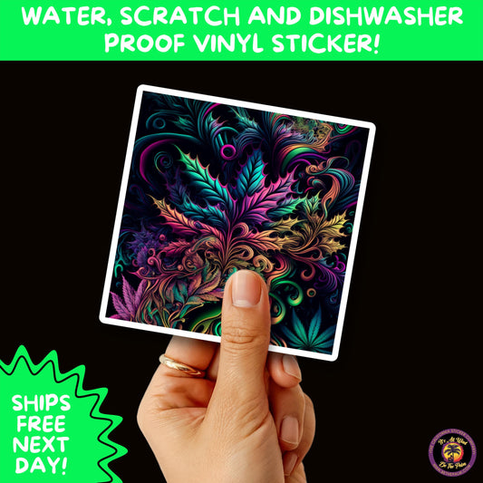 PSYCHEDELIC ART STICKERS | Trippy Groovy Vinyl Decals for Journals, Water Bottles, Laptops, Hippie Aesthetic Stickers for Vibe Lovers