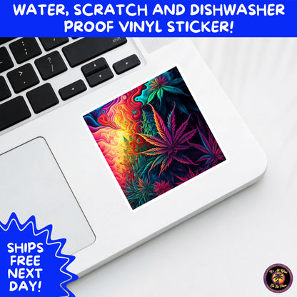 PSYCHEDELIC ART STICKERS | Trippy Groovy Vinyl Decals for Journals, Water Bottles, Laptops, Hippie Aesthetic Stickers for Vibe Lovers