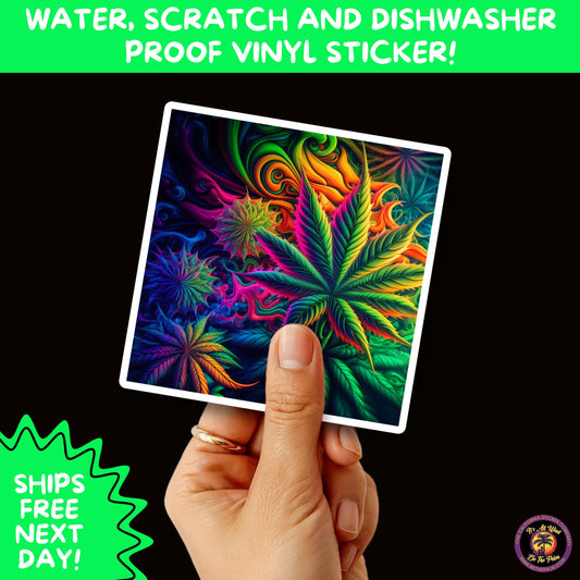 PSYCHEDELIC ART STICKERS | Trippy Groovy Vinyl Decals for Journals, Water Bottles, Laptops, Hippie Aesthetic Stickers for Vibe Lovers