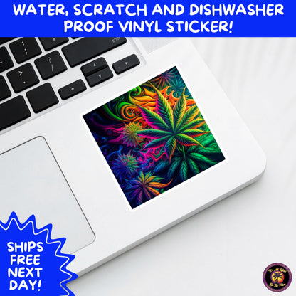 PSYCHEDELIC ART STICKERS | Trippy Groovy Vinyl Decals for Journals, Water Bottles, Laptops, Hippie Aesthetic Stickers for Vibe Lovers
