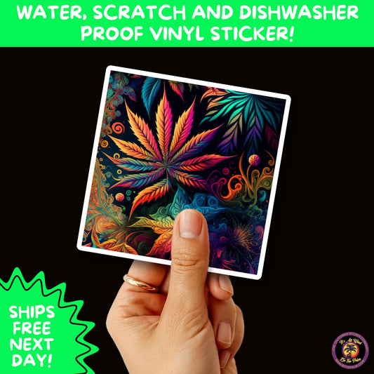 PSYCHEDELIC ART STICKERS | Trippy Groovy Vinyl Decals for Journals, Water Bottles, Laptops, Hippie Aesthetic Stickers for Vibe Lovers