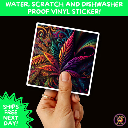 PSYCHEDELIC ART STICKERS | Trippy Groovy Vinyl Decals for Journals, Water Bottles, Laptops, Hippie Aesthetic Stickers for Vibe Lovers
