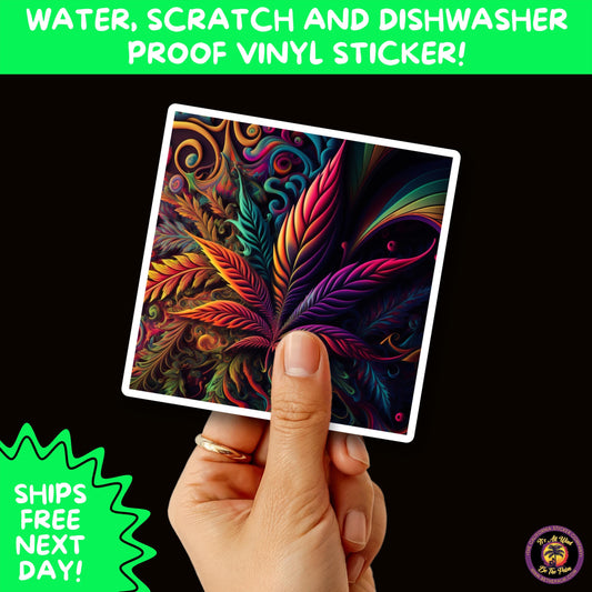 PSYCHEDELIC ART STICKERS | Trippy Groovy Vinyl Decals for Journals, Water Bottles, Laptops, Hippie Aesthetic Stickers for Vibe Lovers