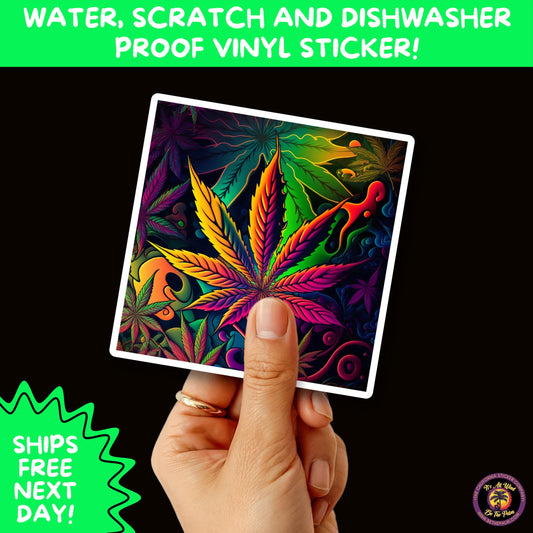 PSYCHEDELIC ART STICKERS | Trippy Groovy Vinyl Decals for Journals, Water Bottles, Laptops, Hippie Aesthetic Stickers for Vibe Lovers