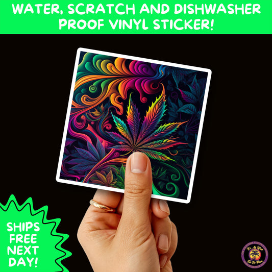 PSYCHEDELIC ART STICKERS | Trippy Groovy Vinyl Decals for Journals, Water Bottles, Laptops, Hippie Aesthetic Stickers for Vibe Lovers