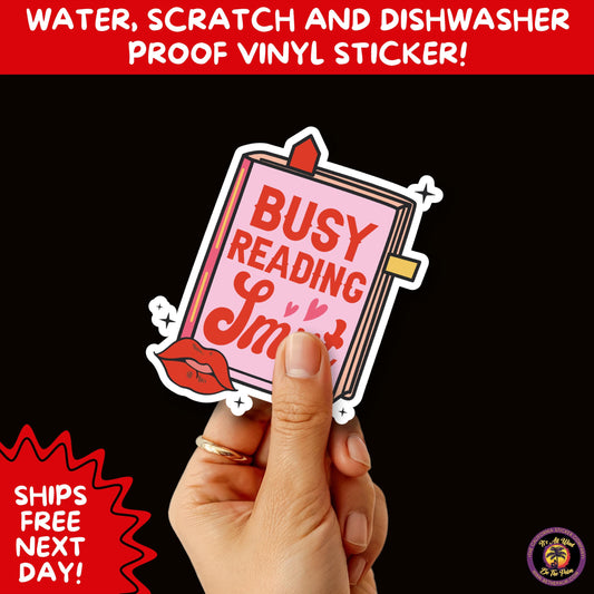 SMUT BOOK LOVER | Stickers – Funny Romance Sticker Pack for Readers, Booktok Gifts, Steamy Books, Kindle Accessories, Waterproof Vinyl