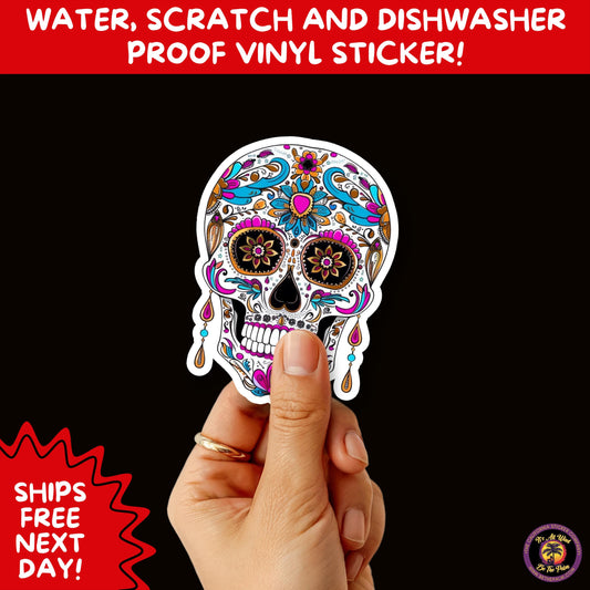 SUGAR SKULL STICKERS Day of the Dead Aesthetic Sticker Pack for Journals Laptops Water Bottles Halloween Decor and Spooky Season Gifts