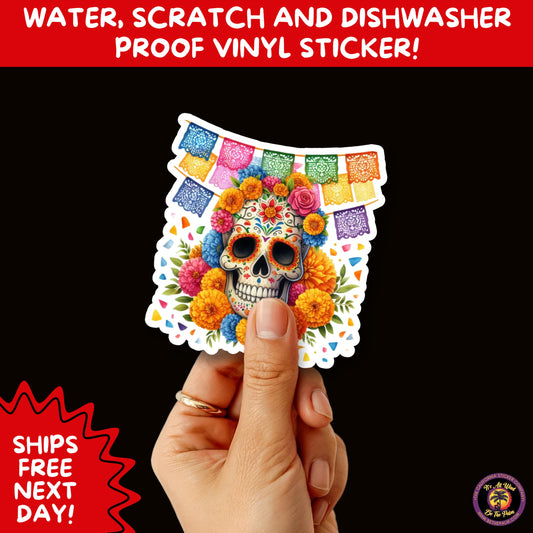 SUGAR SKULL STICKERS Day of the Dead Aesthetic Sticker Pack for Journals Laptops Water Bottles Halloween Decor and Spooky Season Gifts