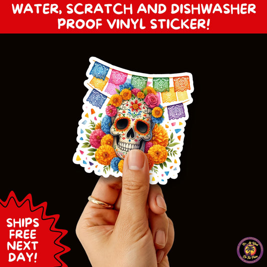SUGAR SKULL STICKERS Day of the Dead Aesthetic Sticker Pack for Journals Laptops Water Bottles Halloween Decor and Spooky Season Gifts
