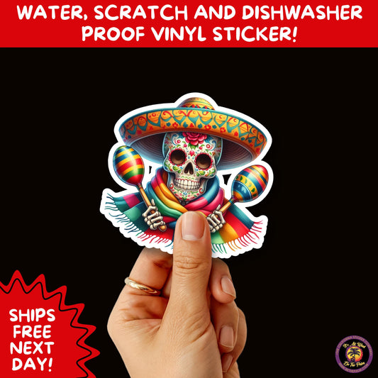 SUGAR SKULL STICKERS Day of the Dead Aesthetic Sticker Pack for Journals Laptops Water Bottles Halloween Decor and Spooky Season Gifts