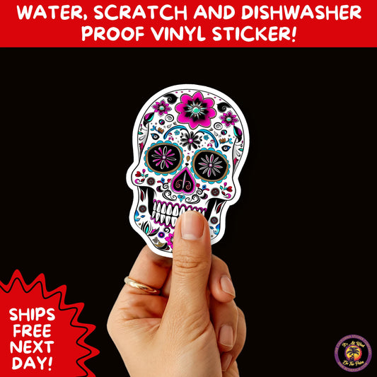 SUGAR SKULL STICKERS Day of the Dead Aesthetic Sticker Pack for Journals Laptops Water Bottles Halloween Decor and Spooky Season Gifts