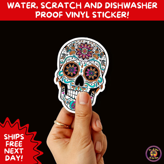 SUGAR SKULL STICKERS Day of the Dead Aesthetic Sticker Pack for Journals Laptops Water Bottles Halloween Decor and Spooky Season Gifts