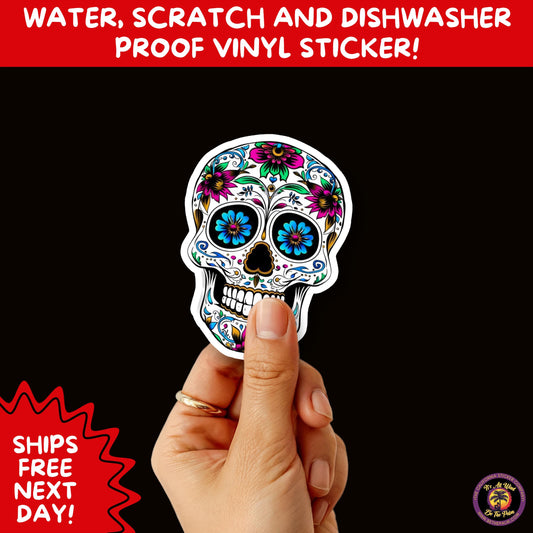 SUGAR SKULL STICKERS Day of the Dead Aesthetic Sticker Pack for Journals Laptops Water Bottles Halloween Decor and Spooky Season Gifts