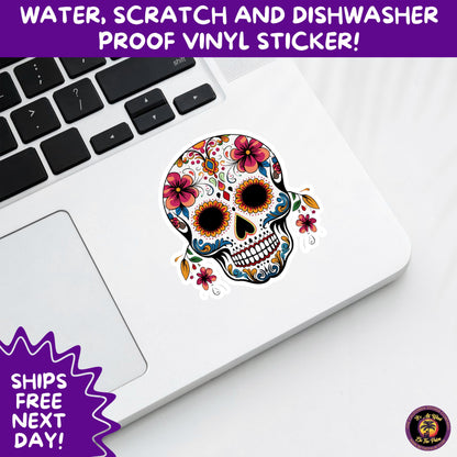 SUGAR SKULL STICKERS Day of the Dead Aesthetic Sticker Pack for Journals Laptops Water Bottles Halloween Decor and Spooky Season Gifts
