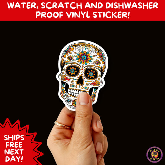 SUGAR SKULL STICKERS Day of the Dead Aesthetic Sticker Pack for Journals Laptops Water Bottles Halloween Decor and Spooky Season Gifts
