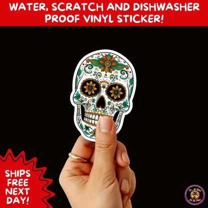 SUGAR SKULL STICKERS Day of the Dead Aesthetic Sticker Pack for Journals Laptops Water Bottles Halloween Decor and Spooky Season Gifts