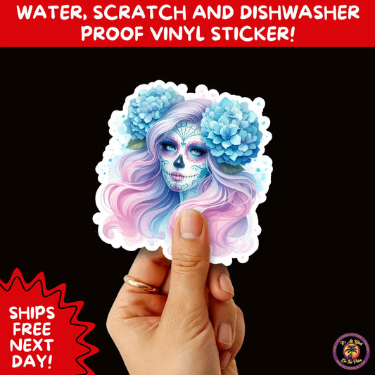 SUGAR SKULL STICKERS Day of the Dead Aesthetic Sticker Pack for Journals Laptops Water Bottles Halloween Decor and Spooky Season Gifts