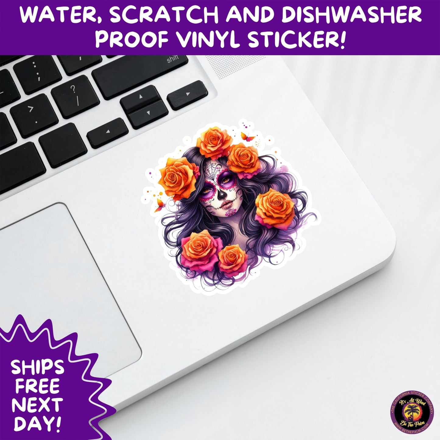 SUGAR SKULL STICKERS Day of the Dead Aesthetic Sticker Pack for Journals Laptops Water Bottles Halloween Decor and Spooky Season Gifts