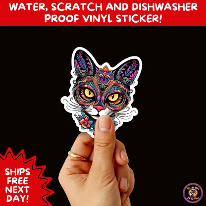 SUGAR SKULL STICKERS Day of the Dead Aesthetic Sticker Pack for Journals Laptops Water Bottles Halloween Decor and Spooky Season Gifts