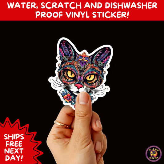 SUGAR SKULL STICKERS Day of the Dead Aesthetic Sticker Pack for Journals Laptops Water Bottles Halloween Decor and Spooky Season Gifts