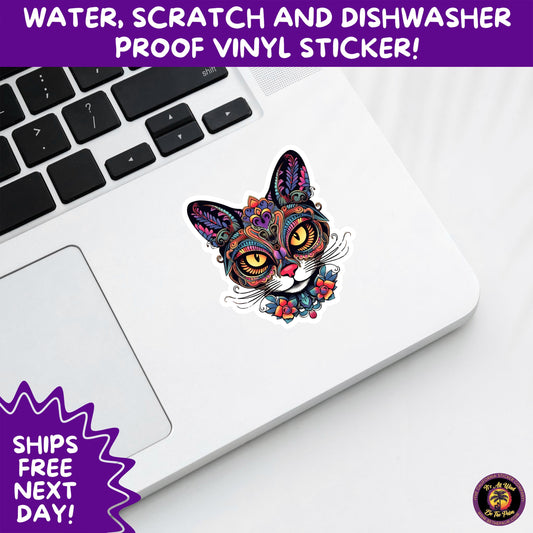 SUGAR SKULL STICKERS Day of the Dead Aesthetic Sticker Pack for Journals Laptops Water Bottles Halloween Decor and Spooky Season Gifts