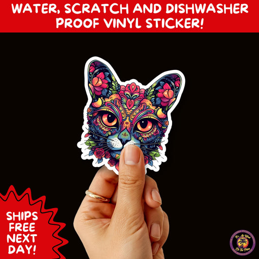 SUGAR SKULL STICKERS Day of the Dead Aesthetic Sticker Pack for Journals Laptops Water Bottles Halloween Decor and Spooky Season Gifts