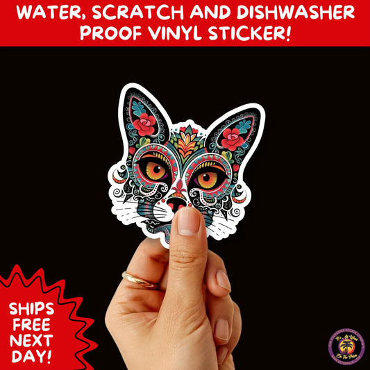 SUGAR SKULL STICKERS Day of the Dead Aesthetic Sticker Pack for Journals Laptops Water Bottles Halloween Decor and Spooky Season Gifts
