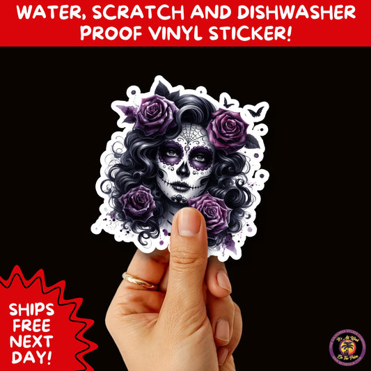 SUGAR SKULL STICKERS Day of the Dead Aesthetic Sticker Pack for Journals Laptops Water Bottles Halloween Decor and Spooky Season Gifts