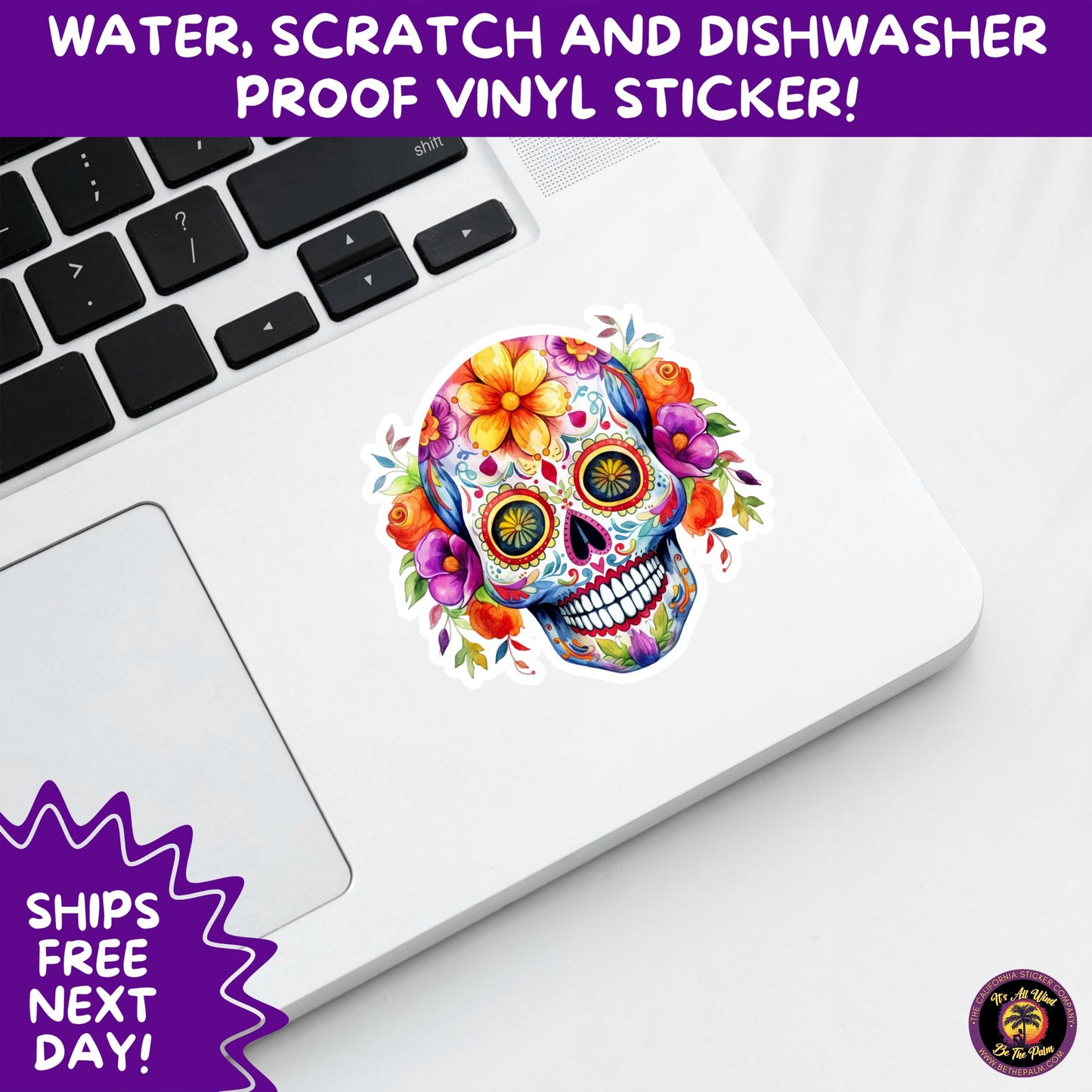 SUGAR SKULL STICKERS Day of the Dead Aesthetic Sticker Pack for Journals Laptops Water Bottles Halloween Decor and Spooky Season Gifts
