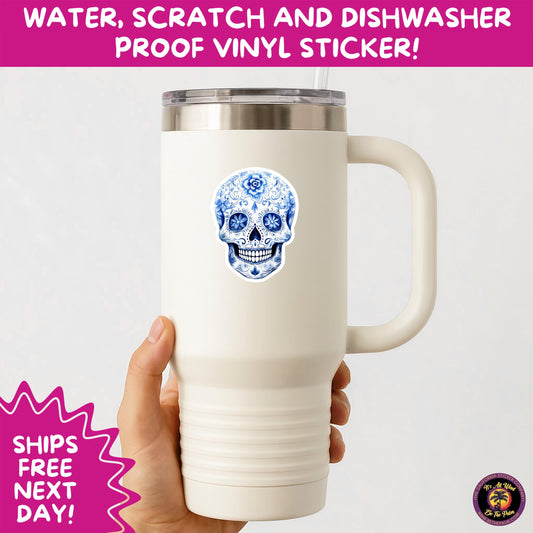 SUGAR SKULL STICKERS Day of the Dead Aesthetic Sticker Pack for Journals Laptops Water Bottles Halloween Decor and Spooky Season Gifts